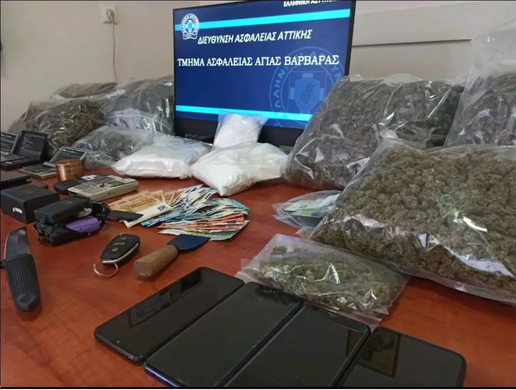 Συλλήψεις για διακίνηση ναρκωτικών σε Αγ. Βαρβάρα, Χαϊδάρι, Κολωνό