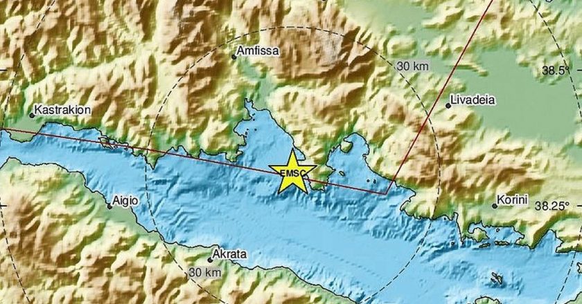 Σεισμός 5 Ρίχτερ στον Κορινθιακό αισθητός και στην Αθήνα